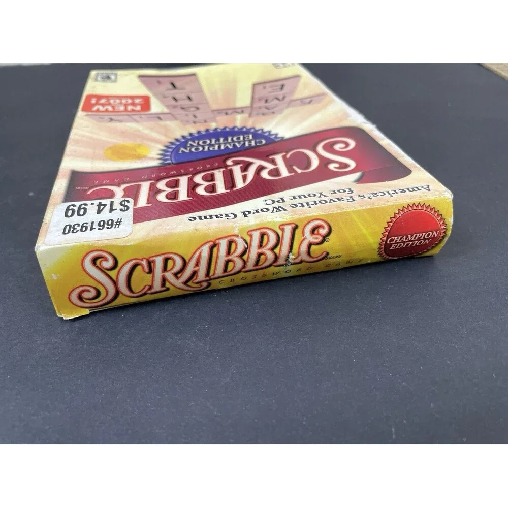 NEW SCRABBLE Champion Edition PC CD-ROM Big Box Brand New 2006 Crossword Hasbro